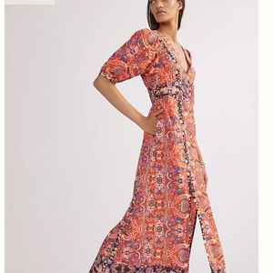 Anthropologie Floral Maxi Dress